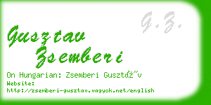 gusztav zsemberi business card